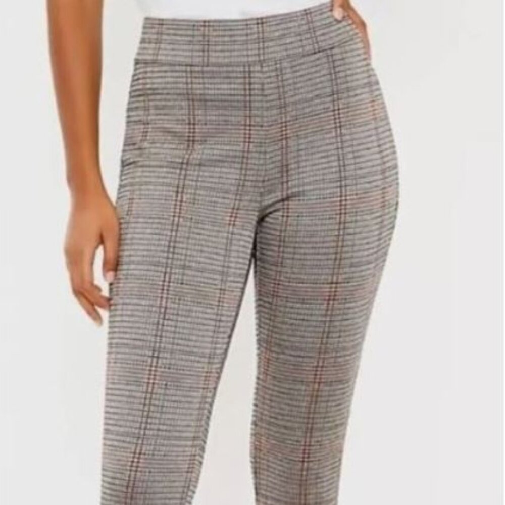 😍NWT Loft Brown Plaid Legging Size S Spandex Brown /Black